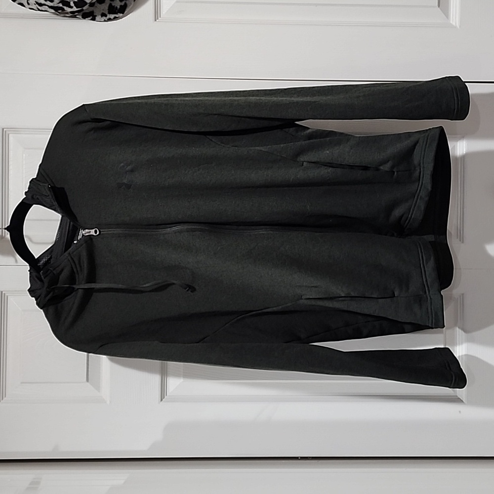 EUC! Men's Under Armour Zip-up Hoodie Coldgear Size XL Dark Heathered Green